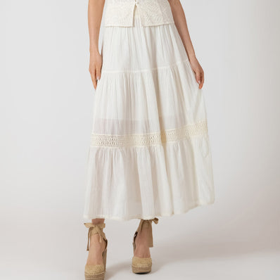 Birdie Crochet Maxi Skirt