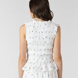 Dainty Rose Tie Front Top