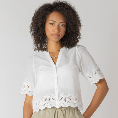 Dove Eyelet Blouse