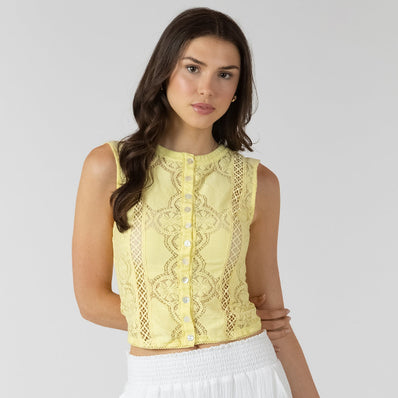 Luna Lace Cutout Tank