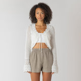 Trinity Tie-Front Crochet Cardi
