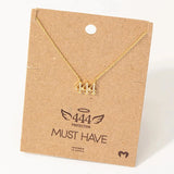 Angel Number Pendant Necklace