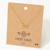 Angel Number Pendant Necklace