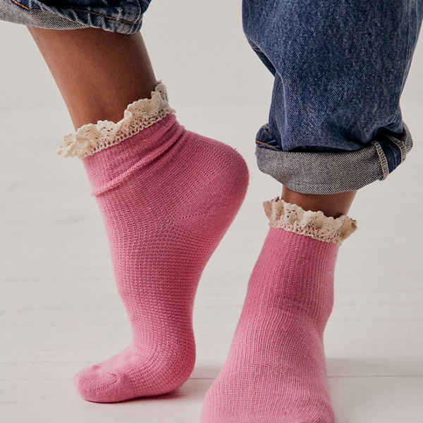Free People Beloved Waffle Knit Ankle Sock
