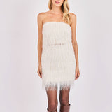 Angel Wings Fringe Mini Skirt