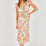 Floral Dunes Midi Dress
