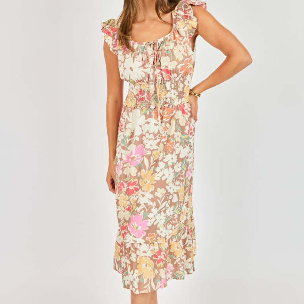 Floral Dunes Midi Dress