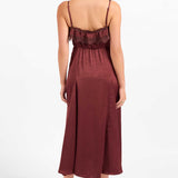 Ceremony Lace Trim Midi Dress