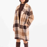 Farmland Plaid Open Coat