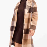Farmland Plaid Open Coat