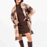 Farmland Plaid Open Coat