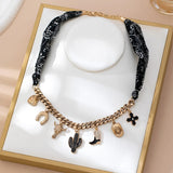 Western Charm Animal Scarf Necklace