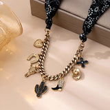Western Charm Animal Scarf Necklace