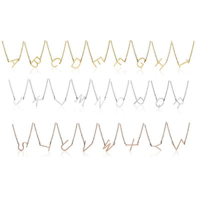 Asymmetrical Initial Necklace