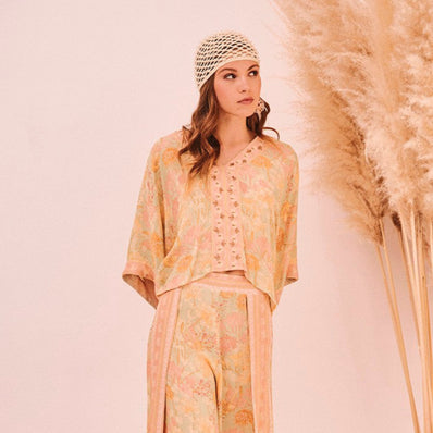 Butterfly Cropped Blouse