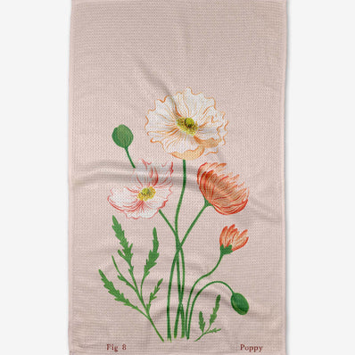 Geometry Birth Flower Tea Towel