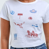 All Over Western Baby Tee