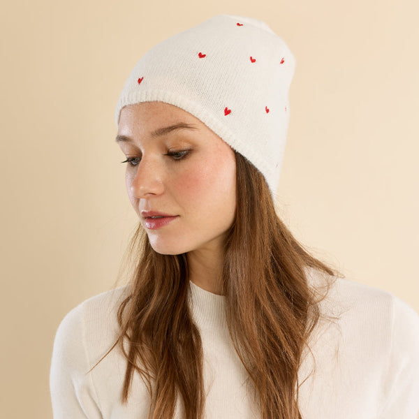 All Over Heart Beanie