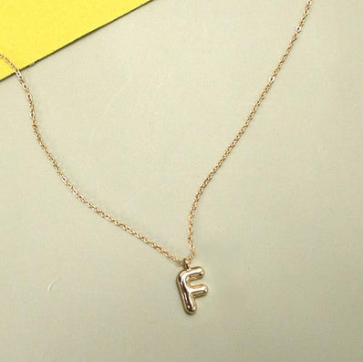 Balloon Bubble Initial Necklace
