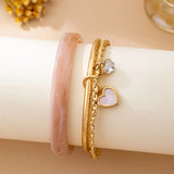 Gold & Acrylic Bangle Set