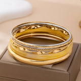 Gold & Acrylic Bangle Set