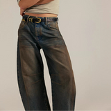 Good Luck Mid Rise Barrel Jeans