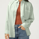 Relaxed Button-Up Beach Shirt