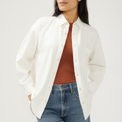 Relaxed Button-Up Beach Shirt