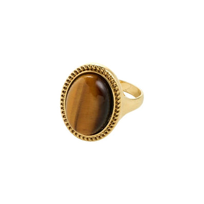 Between Tiger Eye Stone Ring