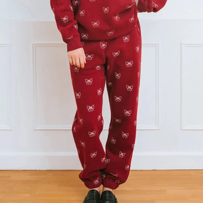 All Over Bow Best Friend Jogger