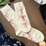 Bow Mid Calf Socks