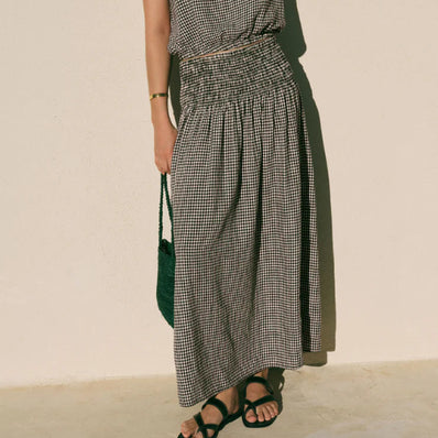 Brooke Gingham Maxi Skirt