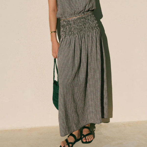 Brooke Gingham Maxi Skirt