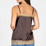 Satin Lace Trim Cami