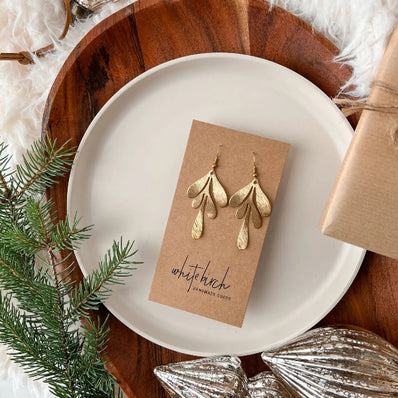 Brushed Leaf Earrings