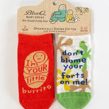 Little Burrito/Blame Your Farts Baby Socks