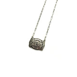 Western Belt Buckle Initial Necklace
