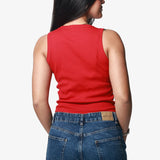 Boot & Rose Ribbed Crop Tank