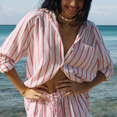 Perfect Linen Stripe Top