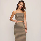 Caffari Stripe Tube Top