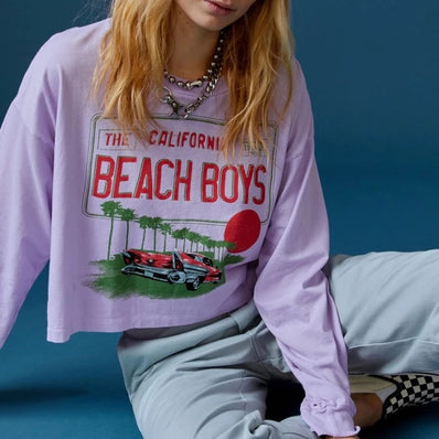 Beach Boys License Plate L/S Crop