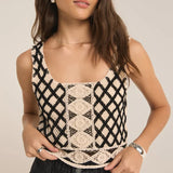 Calle Crochet Cropped Tank