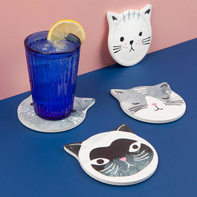 Cats Meow Soak Up Coasters Set/4