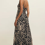 Charisma Tova Palm Mesh Maxi Dress