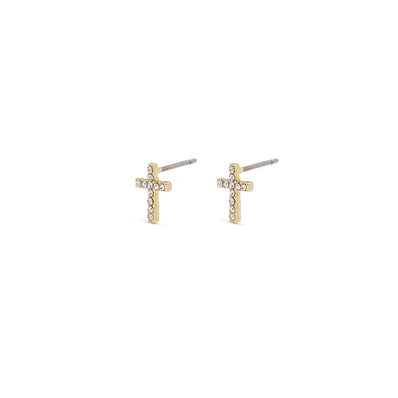 Clara Crystal Cross Earrings