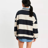 WTF Classic Striped Oversized Crew