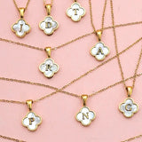 Clover Initial Necklace