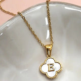 Clover Initial Necklace
