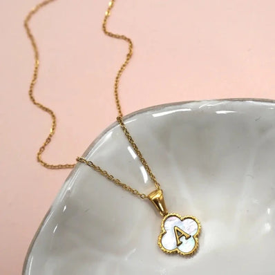 Clover Initial Necklace