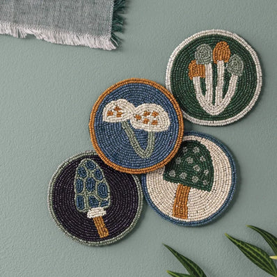 Wildgrove Beaded Coasters Set/4